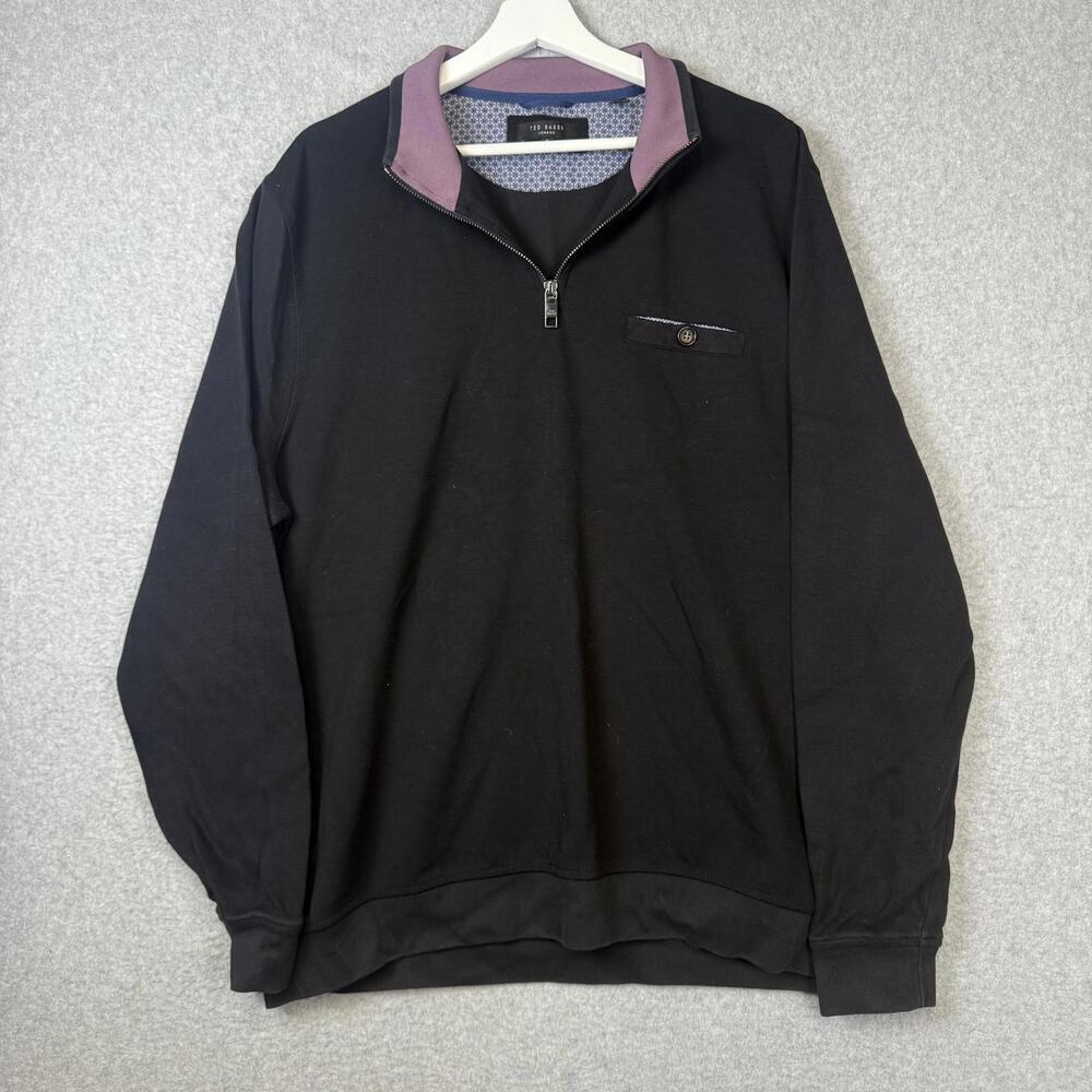 Ted Baker London Mens Curning Slim Half Zip Pullover Stretch Slim Fit Size 7 3XL
